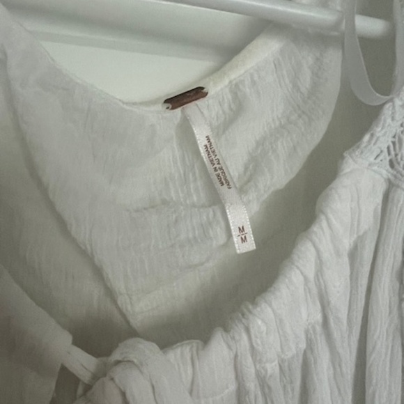 Free People White Long-sleeve Blousy Top - Picture 3 of 3